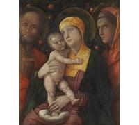 XcBAIHOUD Dipinti Famosi Tela Parete Stampe Su Canvas la Sagrada Familia con Santa María Magdalena de Andrea Mantegna per L'arredamento del Soggiorno 60x90cm