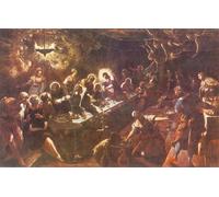 XcBAIHOUD Dipinti Famosi Tela Parete Stampe Su Canvas La Última Cena de Jacopo Robusti Tintoretto per L'arredamento del Soggiorno 60x90cm