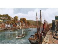 XcBAIHOUD Dipinti Famosi Tela Parete Stampe Su Canvas Looe the Quay de Alfred Robert Quinton per L'arredamento del Soggiorno 60x90cm