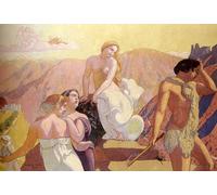 XcBAIHOUD Dipinti Famosi Tela Parete Stampe Su Canvas Los padres de Psique la abandonan en la cumbre de Maurice Denis per L'arredamento del Soggiorno 60x90cm