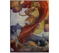 XcBAIHOUD Dipinti Famosi Tela Parete Stampe Su Canvas Marte como una nube de trueno barrida hacia arriba a través del cielo por William Heath Robinson per L'arredamento del Soggiorno 60x90cm