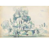 XcBAIHOUD Dipinti Famosi Tela Parete Stampe Su Canvas Orillas del Sena en Médan de Paul Cézanne per L'arredamento del Soggiorno 60x90cm