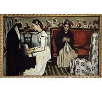 XcBAIHOUD Dipinti Famosi Tela Parete Stampe Su Canvas Pintura de Niña al piano de Paul Cézanne per L'arredamento del Soggiorno 60x90cm