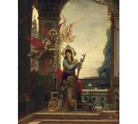 XcBAIHOUD Dipinti Famosi Tela Parete Stampe Su Canvas Santa Cecilia y ángeles tocando música Gustave Moreau per L'arredamento del Soggiorno 60x90cm