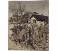 XcBAIHOUD Dipinti Famosi Tela Parete Stampe Su Canvas un trato con el de Arthur Rackham per L'arredamento del Soggiorno 60x90cm