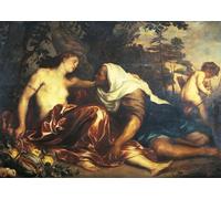 XcBAIHOUD Dipinti Famosi Tela Parete Stampe Su Canvas Vertumnus y Pomona deVan Dyck per L'arredamento del Soggiorno 60x90cm