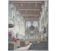 XcBAIHOUD Dipinti Famosi Tela Parete Stampe Su Canvas Vista interior de la Iglesia de San Bartolomé el gran Smithfield City de Londres por Hosmer Shepherd per L'arredamento del Soggiorno 60x90cm