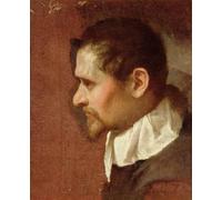 XcBAIHOUD Famoso Immagini Moderni Quadri Tele Stampe Autorretrato de perfil de Annibale Carracci per la Decorazione Domestica dell'ufficio 60x90cm
