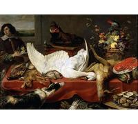 XcBAIHOUD Famoso Immagini Moderni Quadri Tele Stampe Bodegón con un cisne de Frans Snyders o Snijders per la Decorazione Domestica dell'ufficio 60x90cm