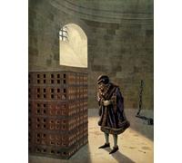 XcBAIHOUD Famoso Immagini Moderni Quadri Tele Stampe Cardenal Jean Balue preso en una de las famosas jaulas del rey de Francia Louis Xi per la Decorazione Domestica dell'ufficio 60x90cm