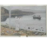 XcBAIHOUD Famoso Immagini Moderni Quadri Tele Stampe Cristo se aparece en la orilla del lago Tiberíades de Jacques per la Decorazione Domestica dell'ufficio 60x90cm