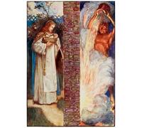 XcBAIHOUD Famoso Immagini Moderni Quadri Tele Stampe Cristo y el De los peregrinos Progreso de este mundo por Byam Liston Shaw per la Decorazione Domestica dell'ufficio 60x90cm