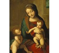 XcBAIHOUD Famoso Immagini Moderni Quadri Tele Stampe Dama y Niño con el Niño San Juan de Antonio Da Correggio per la Decorazione Domestica dell'ufficio 60x90cm