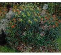 XcBAIHOUD Famoso Immagini Moderni Quadri Tele Stampe Dos mujeres entre las flores de Claude Monet per la Decorazione Domestica dell'ufficio 60x90cm