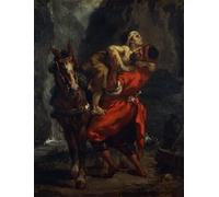 XcBAIHOUD Famoso Immagini Moderni Quadri Tele Stampe El buen samaritano de Ferdinandeugene Delacroix per la Decorazione Domestica dell'ufficio 60x90cm