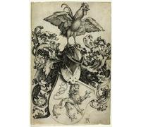 XcBAIHOUD Famoso Immagini Moderni Quadri Tele Stampe Escudo de Armas con León y de Albrecht Dürer per la Decorazione Domestica dell'ufficio 60x90cm
