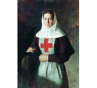 XcBAIHOUD Famoso Immagini Moderni Quadri Tele Stampe Hermana de la Misericordia Nikolay Aleksandrovich Yaroshenko per la Decorazione Domestica dell'ufficio 60x90cm