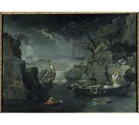 XcBAIHOUD Famoso Immagini Moderni Quadri Tele Stampe Invierno o Diluvio de Nicolas per la Decorazione Domestica dell'ufficio 60x90cm