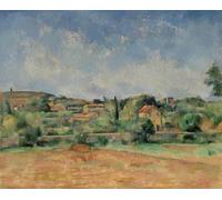 XcBAIHOUD Famoso Immagini Moderni Quadri Tele Stampe La Llanura de Bellevue o la Tierra Roja de Paul Cézanne per la Decorazione Domestica dell'ufficio 60x90cm