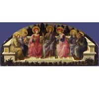 XcBAIHOUD Famoso Immagini Moderni Quadri Tele Stampe Los siete santos de Fra Filippo Lippi per la Decorazione Domestica dell'ufficio 60x90cm
