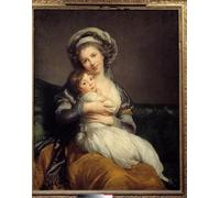 XcBAIHOUD Famoso Immagini Moderni Quadri Tele Stampe Madame Vigee Le Brun y su hija Jeanne Marie Louise de Elisabeth Louise Vigee Lebrun per la Decorazione Domestica dell'ufficio 60x90cm