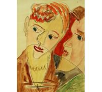 XcBAIHOUD Famoso Immagini Moderni Quadri Tele Stampe Pareja enamorada de Ernst Ludwig Kirchner per la Decorazione Domestica dell'ufficio 60x90cm