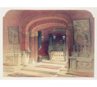 XcBAIHOUD Famoso Immagini Moderni Quadri Tele Stampe Santuario de la Anunciación Nazaret por David Roberts per la Decorazione Domestica dell'ufficio 60x90cm