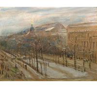 XcBAIHOUD Famoso Immagini Moderni Quadri Tele Stampe Unter Den Linden de Max Liebermann per la Decorazione Domestica dell'ufficio 60x90cm