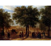 XcBAIHOUD Famoso Immagini Moderni Quadri Tele Stampe Vista de Madrid desde el principio de la calle Serrano de Guiseppe Canella per la Decorazione Domestica dell'ufficio 60x90cm