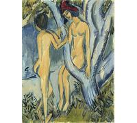 XcBAIHOUD Famoso Immagini Moderni Quadri Tele Stampe Waldschlucht de Ernst Ludwig Kirchner per la Decorazione Domestica dell'ufficio 60x90cm