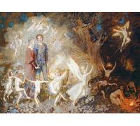 XcBAIHOUD Famoso Immagini Moderni Quadri Tele Stampe Yorinda y Yoringel en el Bosque de las Brujas de John per la Decorazione Domestica dell'ufficio 60x90cm