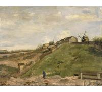 XcBAIHOUD Famoso Poster Stampa Poster Arte Muraria Colina de Montmartre con Quarrye de Vincent Van Gogh per la Decorazione Domestica dell'ufficio 60x90cm