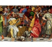 XcBAIHOUD Famoso Poster Stampa Poster Arte Muraria Detalle de las Bodas de Caná de Paolo Veronese per la Decorazione Domestica dell'ufficio 60x90cm