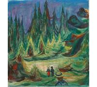 XcBAIHOUD Famoso Poster Stampa Poster Arte Muraria el bosque de los cuentos de edvard munch per la Decorazione Domestica dell'ufficio 60x90cm