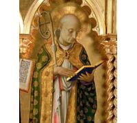 XcBAIHOUD Famoso Poster Stampa Poster Arte Muraria el lado del retablo de Perugia que representa a San Nicolás de Bari de Fra Angelico per la Decorazione Domestica dell'ufficio 60x90cm