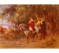 XcBAIHOUD Famoso Poster Stampa Poster Arte Muraria El Regreso de Frederick Arthur Bridgman per la Decorazione Domestica dell'ufficio 60x90cm