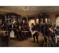 XcBAIHOUD Famoso Poster Stampa Poster Arte Muraria el restaurante de Vladimir Egorovich Makovsky per la Decorazione Domestica dell'ufficio 60x90cm