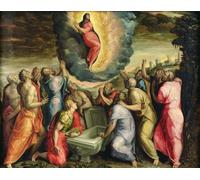 XcBAIHOUD Famoso Poster Stampa Poster Arte Muraria la Asunción de la Virgen de Battista Moroni per la Decorazione Domestica dell'ufficio 60x90cm