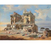 XcBAIHOUD Famoso Poster Stampa Poster Arte Muraria la batalla del casino Deiventi durante el asedio de Carl Friedrich Heinrich per la Decorazione Domestica dell'ufficio 60x90cm