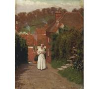 XcBAIHOUD Famoso Poster Stampa Poster Arte Muraria La carta de amor de Edmund Blair Leighton per la Decorazione Domestica dell'ufficio 60x90cm