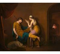 XcBAIHOUD Famoso Poster Stampa Poster Arte Muraria la doncella corintia de Wright of Derby per la Decorazione Domestica dell'ufficio 60x90cm