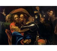 XcBAIHOUD Famoso Poster Stampa Poster Arte Muraria la Toma de Cristo de Miguel Ángel Merisi Caravaggio per la Decorazione Domestica dell'ufficio 60x90cm