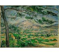 XcBAIHOUD Famoso Poster Stampa Poster Arte Muraria Mont Sainte Victoire de Paul Cézanne per la Decorazione Domestica dell'ufficio 60x90cm