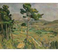 XcBAIHOUD Famoso Poster Stampa Poster Arte Muraria Mont Sainte victoire y el viaducto del valle del río Arc de Paul Cézanne per la Decorazione Domestica dell'ufficio 60x90cm