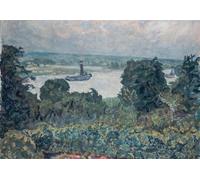 XcBAIHOUD Famoso Poster Stampa Poster Arte Muraria Remorqueur Sur La Seine de Pierre Bonnard per la Decorazione Domestica dell'ufficio 60x90cm