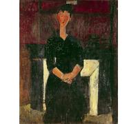 XcBAIHOUD Famoso Poster Stampa Poster Arte Muraria Retrato de una niña frente a la pintura de la chimenea de Amedeo Modigliani per la Decorazione Domestica dell'ufficio 60x90cm