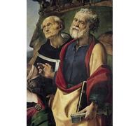 XcBAIHOUD Famoso Poster Stampa Poster Arte Muraria San Pedro y San Benizi Detalle de la Virgen y el Niño en el Trono Rodeado por Piero Di Cosimo per la Decorazione Domestica dell'ufficio 60x90cm
