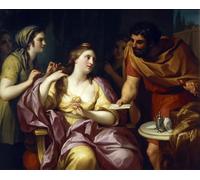 XcBAIHOUD Famoso Poster Stampa Poster Arte Muraria Semiramis da la bienvenida a la noticia de la revuelta de Ba por Anton Raphael Mengs per la Decorazione Domestica dell'ufficio 60x90cm
