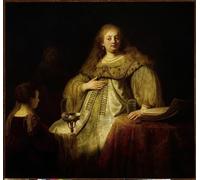 XcBAIHOUD Famoso Poster Stampa Poster Arte Muraria Sophonisbe recibe la copa de veneno por orden de su marido de Rembrandt Van Rijn per la Decorazione Domestica dell'ufficio 60x90cm