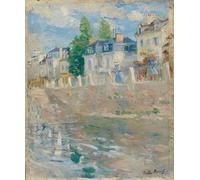 XcBAIHOUD Famoso Quadri Murale Artistiche Tela a orillas del Sena en Bougival de Berthe Morisot per la Decorazione Domestica dell'ufficio 60x90cm